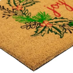 Northlight Natural Coir "Joy" Wreath Christmas Doormat 18" X 30" -Christmas Decorations GUEST 0394123a b0f5 407d 8790 1497ab2e97f0