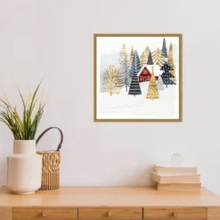 16" X 16" Christmas Chalet I Tree By Victoria Borges Framed Canvas Wall Art - Amanti Art 11 16" X 16" Christmas Chalet I Tree By Victoria Borges Framed Canvas Wall Art - Amanti Art -Christmas Decorations GUEST 0449ab17 9e0f 49da a6c1 27cba7452258