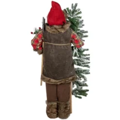 Northlight 48" Santa Claus With Artificial Flocked Alpine Tree Christmas Figure -Christmas Decorations GUEST 04e167ef 0dbf 46f7 81dc cb00a0a96e56
