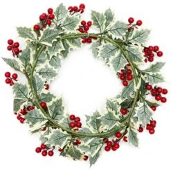 Farmlyn Creek Artificial Christmas Wreath With Holly Berries For Door Decoration (15.7 In) -Christmas Decorations GUEST 05ebb04b 0f63 473d 8f83 1ce5e41d2791