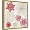 16" X 16" Merry Christmas Sparkles Snowflakes By PI Studio Framed Canvas Wall Art - Amanti Art -Christmas Decorations GUEST 0706bda8 35f8 4671 aef6 1c6a09304596