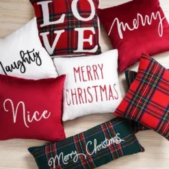 Christmas Plaid Throw Pillow - Evergrace -Christmas Decorations GUEST 07fe1410 7659 4671 8b02 da119460a644