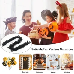 Costway 9ft Pre-lit Christmas Halloween Garland Black W/ 50 Purple LED Lights 14 Costway 9ft Pre-lit Christmas Halloween Garland Black W/ 50 Purple LED Lights -Christmas Decorations GUEST 0a572881 3099 4eb7 a843 fdf644940a79