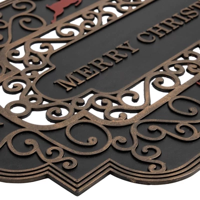 Northlight Black And Copper Reindeer "Merry Christmas" Doormat 18" X 30" 7 Northlight Black And Copper Reindeer "Merry Christmas" Doormat 18" X 30" - Image 5