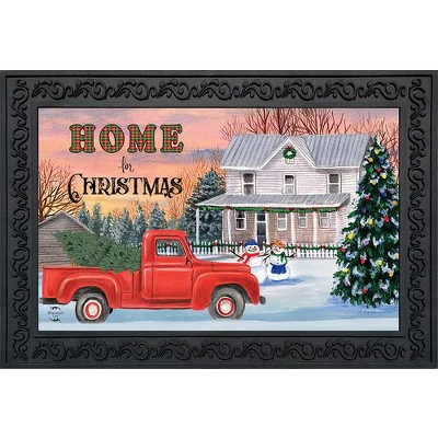 Home For Christmas Doormat Pickup Truck Indoor Outdoor 30" X 18" Briarwood Lane 3 Home For Christmas Doormat Pickup Truck Indoor Outdoor 30" X 18" Briarwood Lane