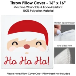 Big Dot Of Happiness Jolly Santa Claus - Christmas Party Home Decorative Canvas Cushion Case - Throw Pillow Cover - 16 X 16 Inches 10 Big Dot Of Happiness Jolly Santa Claus - Christmas Party Home Decorative Canvas Cushion Case - Throw Pillow Cover - 16 X 16 Inches -Christmas Decorations GUEST 0ce92e88 46bb 4b6c 80be c9bdbf9ecc16