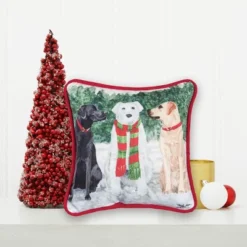 C&F Home 8" X 8" Snow Labs Petite Christmas Holiday Printed Throw Pillow -Christmas Decorations GUEST 0e428057 5740 49f2 a5fc 4b2257bbd2c3