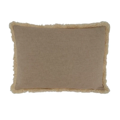 Saro Lifestyle Embroidered Merry Christmas Pillow - Down Filled, 14"x20" Oblong, Natural 3 Saro Lifestyle Embroidered Merry Christmas Pillow - Down Filled, 14"x20" Oblong, Natural