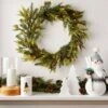 28" Pre-lit Mixed Greenery Artificial Christmas Wreath LED Warm White Lights - Wondershop™ -Christmas Decorations GUEST 10dfa70f 6021 46db 8a32 0a8e077cc385