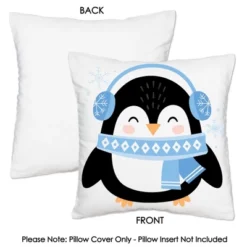 Big Dot Of Happiness Winter Penguins - Holiday And Christmas Party Home Decorative Canvas Cushion Case - Throw Pillow Cover - 16 X 16 Inches 12 Big Dot Of Happiness Winter Penguins - Holiday And Christmas Party Home Decorative Canvas Cushion Case - Throw Pillow Cover - 16 X 16 Inches -Christmas Decorations GUEST 112e9e67 759a 4865 860e 886c66e40fc9