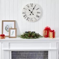 Nearly Natural 24-in Flocked Artificial Christmas Double Candelabrum With 35 Multicolored Lights And Pine Cones -Christmas Decorations GUEST 11c3b9b9 a2cc 4685 a773 8943d817895f