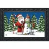 Santa And Snowman Christmas Doormat Primitive Birds 30" X 18" Briarwood Lane -Christmas Decorations GUEST 11f13545 c54c 42b4 87d4 ce8e59d80b47