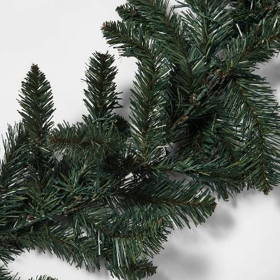 9' Battery Operated Pre-Lit Artificial Pine Christmas Garland Green With Dual Color LED Lights - Wondershop™ 3 9' Battery Operated Pre-Lit Artificial Pine Christmas Garland Green With Dual Color LED Lights - Wondershop™