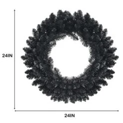 Costway 24inch Pre-lit Christmas Halloween Wreath Black W/ 35 Purple LED Lights -Christmas Decorations GUEST 1cb7f36e 2efe 4d65 8dc7 8733435eaddf