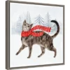 16" X 16" Christmas Cats And Dogs I By Victoria Borges Framed Canvas Wall Art - Amanti Art -Christmas Decorations GUEST 2197d1d6 9ec7 4c6d 88c8 b0458b4579ce