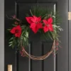 24" Poinsettia Flower And Vine Artificial Christmas Wreath Red - Wondershop™ -Christmas Decorations GUEST 2334786f 6bb9 409e 89c1 4c5639830abb