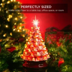 Best Choice Products 15in Pre-lit Ceramic Christmas Tree W/ Cord, Hand-Painted Decoration -Christmas Decorations GUEST 262cb5e0 ca10 4120 a2e6 e2040a36d02a
