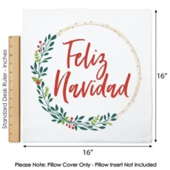 Big Dot Of Happiness Feliz Navidad - Holiday And Spanish Christmas Party Home Decorative Canvas Cushion Case - Throw Pillow Cover - 16 X 16 Inches -Christmas Decorations GUEST 28980450 a509 458c 9f0b 1b44d8a0a21c