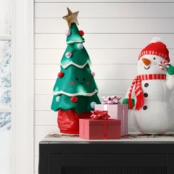 20" Battery Operated Animated Plush Dancing Christmas Tree Sculpture - Wondershop™ Green