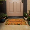 Okuna Outpost Happy Holidays Coco Coir Non Slip Christmas Doormat For Outdoor Entrance, Christmas Decor, 17 X 30 In -Christmas Decorations GUEST 3547be4c e7ea 46e6 906e 77948e4c3c15