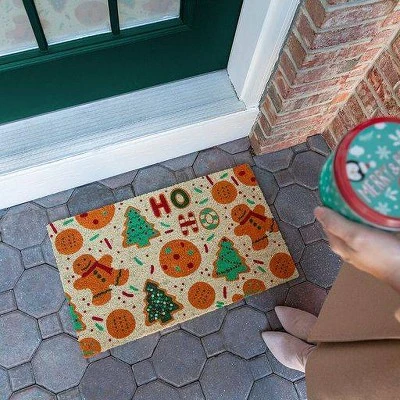1'4" X 2'4" Christmas Cookie Swap Indoor/Outdoor Coir Doormat Red/Green/Brown - Entryways 4 1'4" X 2'4" Christmas Cookie Swap Indoor/Outdoor Coir Doormat Red/Green/Brown - Entryways - Image 2