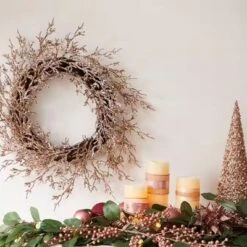 Noma Pre-Lit 9 Foot Artificial Eucalyptus Christmas Garland Holiday Decor With Battery Operated Warm White LED Lights For Banisters & Doorways, Green -Christmas Decorations GUEST 39156a06 a894 4ce7 bcbd feaece8fe081