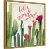 16" X 16" Christmas Cactus I Feliz Navidad By Grace Popp Framed Canvas Wall Art - Amanti Art -Christmas Decorations GUEST 3b8488b4 01cb 4fff b47b 1cd10d6742b6