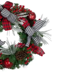 Northlight Plaid And Houndstooth And Red Berries Artificial Christmas Wreath - 24-Inch, Unlit 7 Northlight Plaid And Houndstooth And Red Berries Artificial Christmas Wreath - 24-Inch, Unlit -Christmas Decorations GUEST 446f17bd 25ed 4b81 94e6 29519f3f0bed