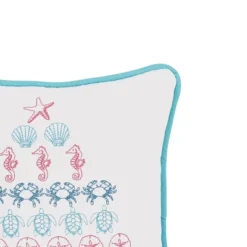 C&F Home 10" X 10" Coastal Tree Embroidered Christmas Holiday Throw Pillow