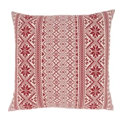 Saro Lifestyle Seasonal Spirit Christmas Pattern Throw Pillow Cover -Christmas Decorations GUEST 475ae645 9812 4a1b a997 c5016854d966