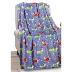 Noble House Christmas Festive And Cheery Holiday Super Soft Ultra Comfy Microplush Throw Blanket 50"x60" -Christmas Decorations GUEST 481bf8bb 0d67 4055 bbd0 bf6e54722675