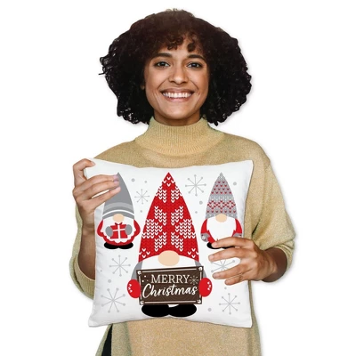 Big Dot Of Happiness Christmas Gnomes - Holiday Party Home Decorative Canvas Cushion Case - Throw Pillow Cover - 16 X 16 Inches 8 Big Dot Of Happiness Christmas Gnomes - Holiday Party Home Decorative Canvas Cushion Case - Throw Pillow Cover - 16 X 16 Inches - Image 6