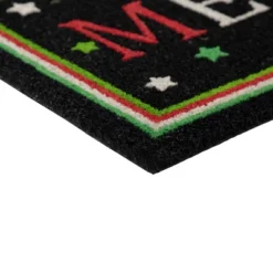 Northlight Black Coir "Merry" Christmas Doormat 18" X 30" -Christmas Decorations GUEST 4a6d46ed ad85 44eb 98c0 15dcd0ed24ac