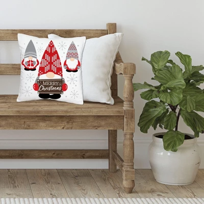 Big Dot Of Happiness Christmas Gnomes - Holiday Party Home Decorative Canvas Cushion Case - Throw Pillow Cover - 16 X 16 Inches 4 Big Dot Of Happiness Christmas Gnomes - Holiday Party Home Decorative Canvas Cushion Case - Throw Pillow Cover - 16 X 16 Inches - Image 2