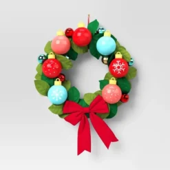 14.5" Pre-lit Battery Operated Christmas Novelty Wreath Green - Wondershop™ -Christmas Decorations GUEST 4d5e737b fc91 402c ba2c 18db1320dfed