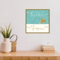 16" X 16" Tis The Season Christmas Reindeer By Veronique Charron Framed Canvas Wall Art - Amanti Art 11 16" X 16" Tis The Season Christmas Reindeer By Veronique Charron Framed Canvas Wall Art - Amanti Art -Christmas Decorations GUEST 51bc5b21 2779 4693 9186 c81ec806627e