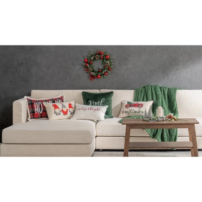 12"x20" Oversize Christmas Elves Applique Embroidered Lumbar Throw Pillow Ivory - Evergrace 8 12"x20" Oversize Christmas Elves Applique Embroidered Lumbar Throw Pillow Ivory - Evergrace - Image 6