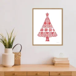 16" X 20" Nordic Holiday Christmas Tree By Beth Grove Framed Canvas Wall Art - Amanti Art -Christmas Decorations GUEST 5371cc05 1230 4040 a01a 1f8551c801da