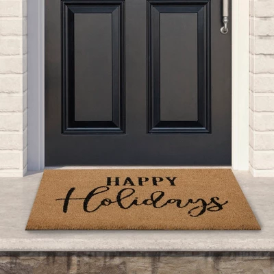 Northlight Natural Coir "Happy Holidays" Christmas Doormat 18" X 30" 3 Northlight Natural Coir "Happy Holidays" Christmas Doormat 18" X 30"