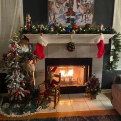 Northlight 48" Santa Claus With Artificial Flocked Alpine Tree Christmas Figure -Christmas Decorations GUEST 549159f5 f5db 4352 a424 50e7221f81b8