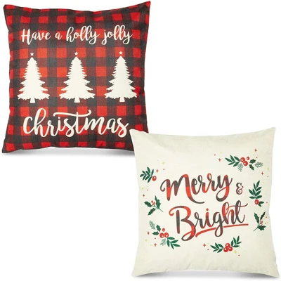 Farmlyn Creek 6 Pack Red Plaid Christmas Throw Pillow Covers Case 18 X 18 Inch 7 Farmlyn Creek 6 Pack Red Plaid Christmas Throw Pillow Covers Case 18 X 18 Inch - Image 5