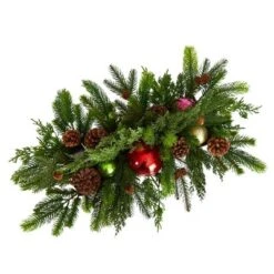 Nearly Natural 24-in Cedar Pine, Pinecones And Ornaments Artificial Christmas Arrangement In Tin Vase 9 Nearly Natural 24-in Cedar Pine, Pinecones And Ornaments Artificial Christmas Arrangement In Tin Vase -Christmas Decorations GUEST 59d18e0e fd3c 4673 9136 a5c98265aaaf