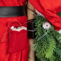 Northlight 48" Santa Claus With Artificial Flocked Alpine Tree Christmas Figure -Christmas Decorations GUEST 5b9a755a 75a2 49d9 a393 dac59b5a6c88