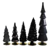 Christmas 17.0" Black Gray Glass Hued Trees S/5 Decorate Halloween Mercury Cody Foster - Decorative Sculptures -Christmas Decorations GUEST 5c408837 989a 4b7d 9ac8 bcebba324a99