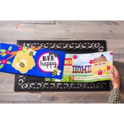 Evergreen Indoor Outdoor Doormat Bundle Set Of 5 - Frame And 4 Welcome Seasonal Inserts Halloween Christmas Thanksgiving Bless This Home -Christmas Decorations GUEST 5c47f46b af86 4168 9eda 699f12b6671f