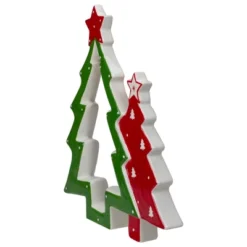 Northlight 9" Green And Red Ceramic Christmas Tree Tabletop Decoration -Christmas Decorations GUEST 5f0b8a4b 9c47 47bb 93b5 cae682548801