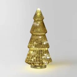 14.75" Battery Operated Lit Glass Christmas Tree Sculpture - Wondershop™ -Christmas Decorations GUEST 60d09b4c e939 4bb4 a671 99300057def2