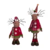 Transpac Fabric 35 In. Brown Christmas Plush Light Up Telescoping Reindeer Set Of 2 -Christmas Decorations GUEST 63225831 9229 4814 90ca af3961e9f820