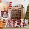 Trinity Buffalo Plaid Christmas Tree Deer Sock Bell Throw Pillow Covers -Christmas Decorations GUEST 653f4f56 8d24 488d 9023 ffafa37e9352