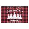 Trinity Plaid White Christmas Tree Non-Slip Decorative Doormat -Christmas Decorations GUEST 657ffd7c f380 4438 b62d b56fb0bc98d1